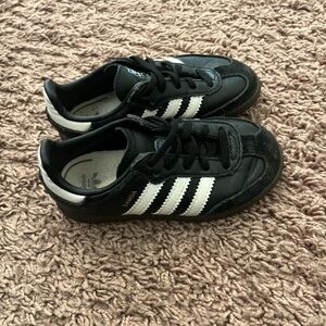 Adidas Kids Black and White Sneakers